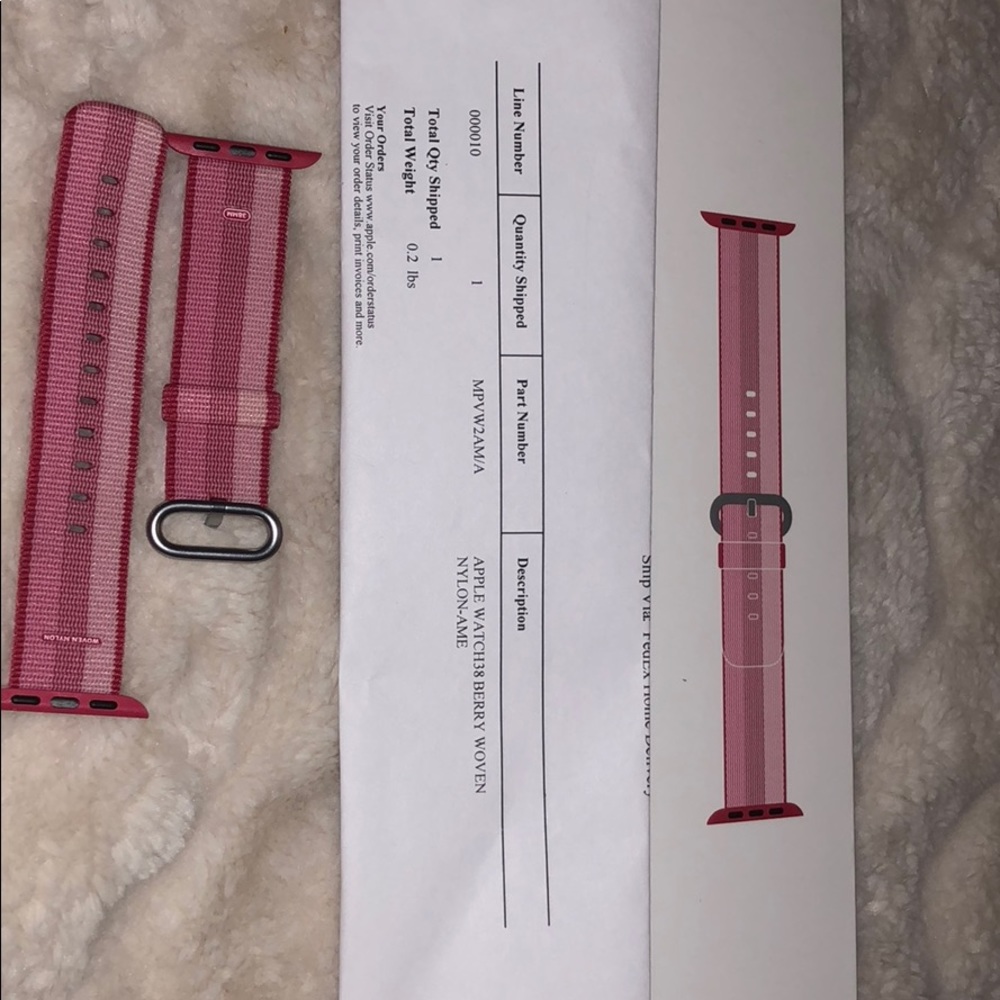 Apple watch 38 Berry Woven Nylon-ame